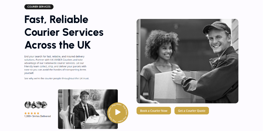 V.K AMBER Couriers Launches a New Website